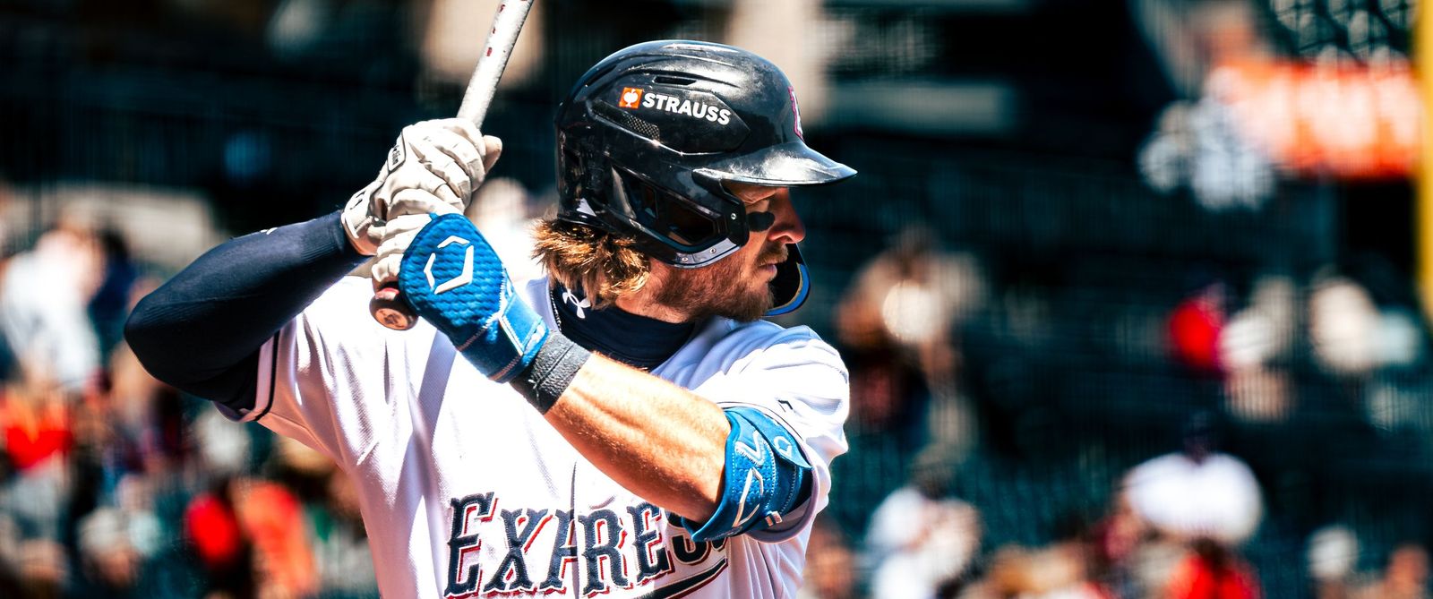 Round Rock Express batter waiting on a pitch