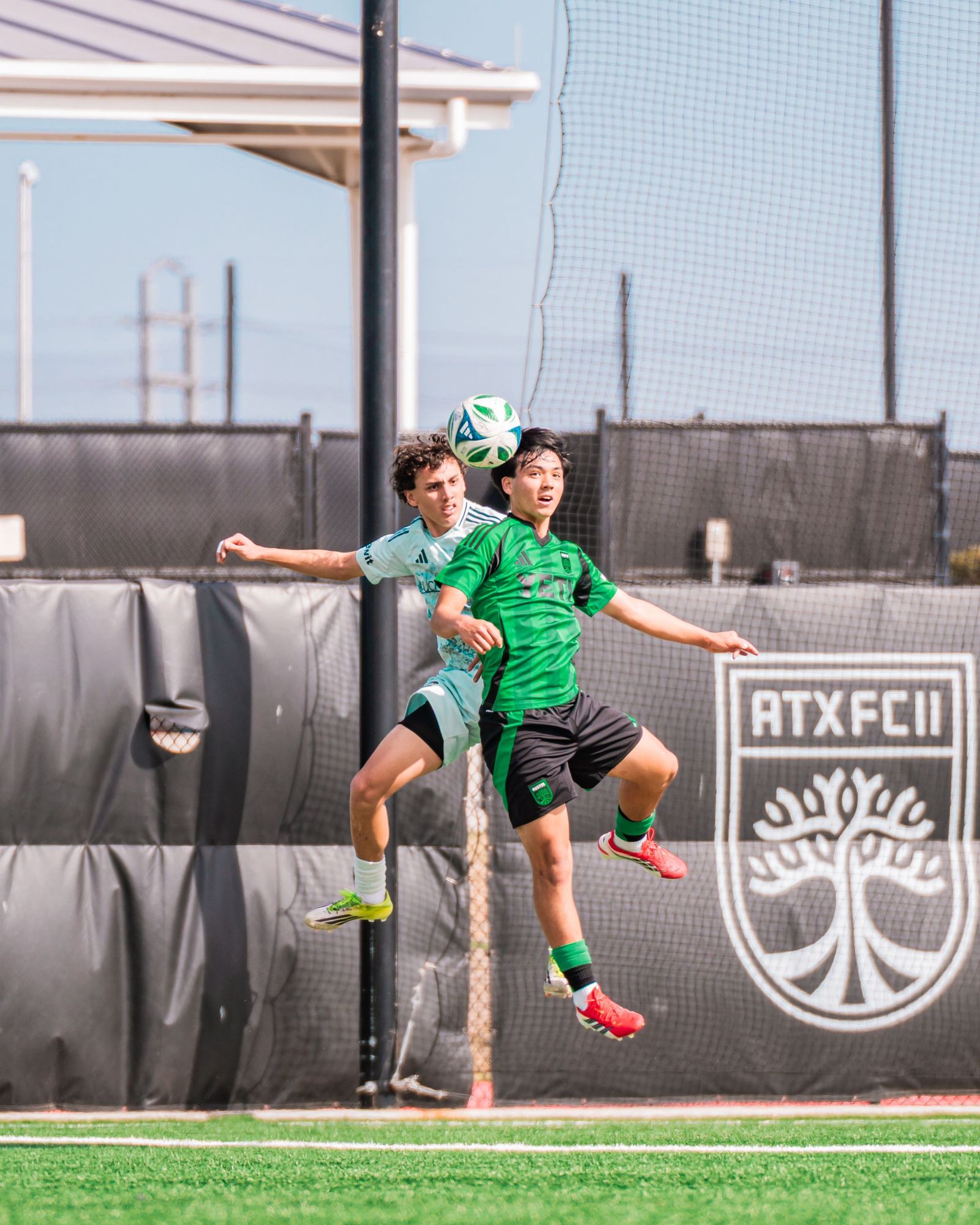 Academy player controlling the ball